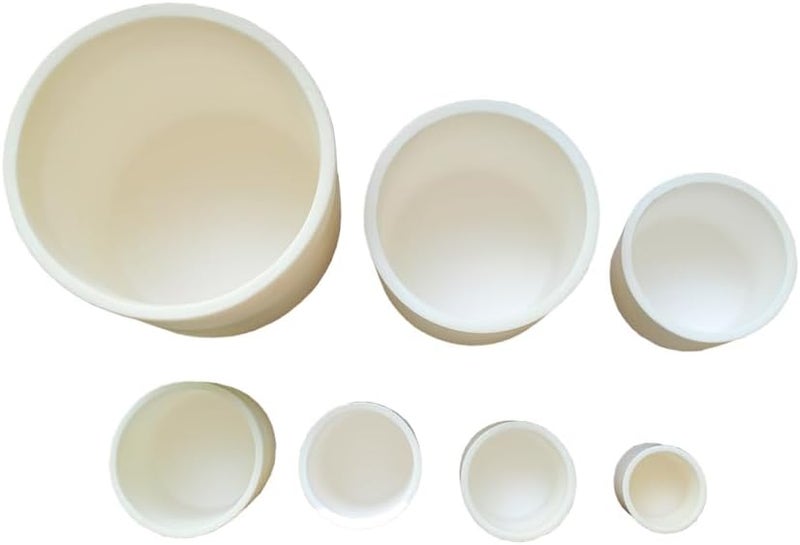99.3% Alumina Crucible Al2O3 Aluminum Oxide Crucible Assay Crucible for Lab Laboratory (Φ80*80MM)